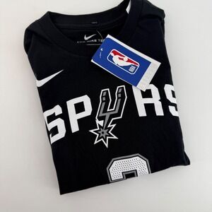 Kids Nike San Antonio Spurs Paul 3 Black T Shirt Tee Youth Size 10 12